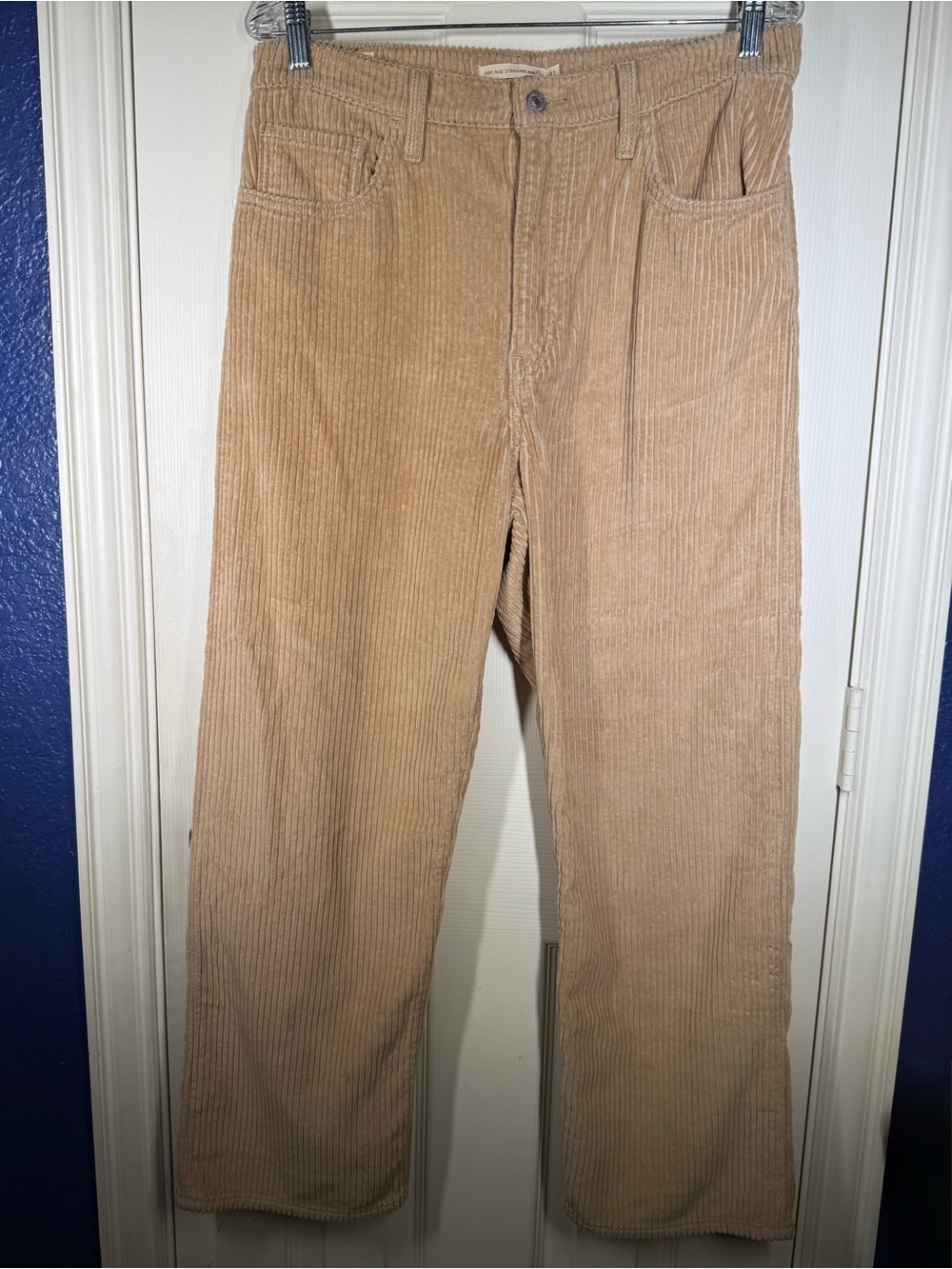 Levi's Women’s Prep Corduroy Pants in Tan Sz 31